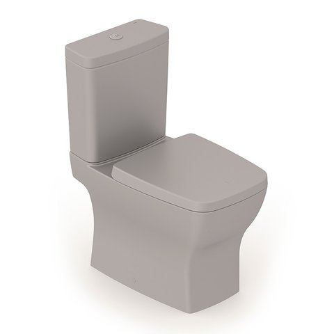 Kit Incepa Boss bacia com caixa + assento termofixo gris cinza fosco