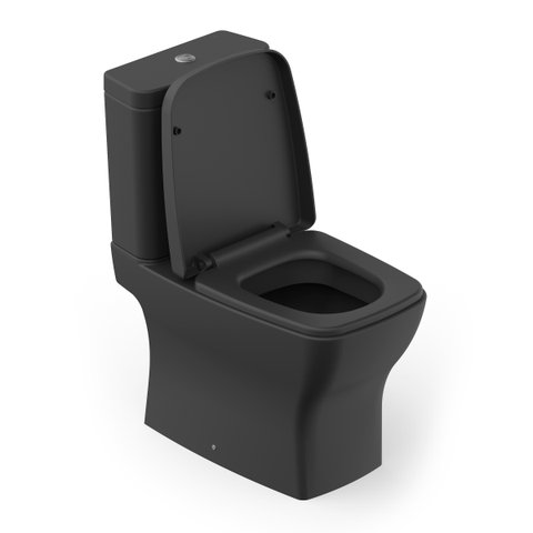 Kit Incepa Boss bacia com caixa + assento termofixo noir preto fosco