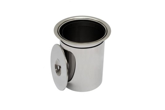 Lixeira de Embutir para Bancada 5 Litros Aço Inox 304 Escovado