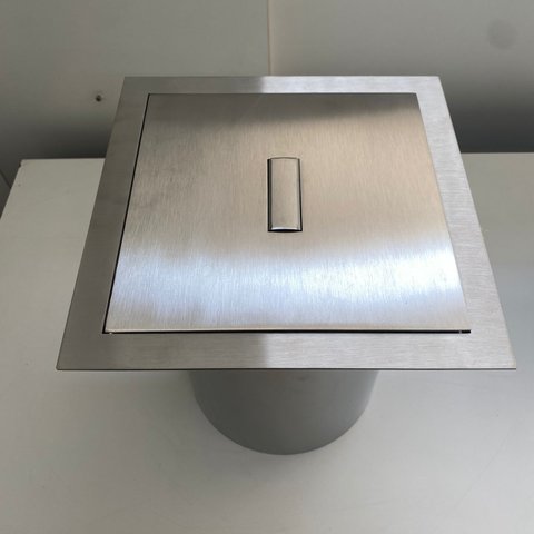 Lixeira de Embutir Quadrada para Cozinha 5 litros Aço Inox 304