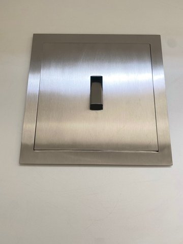 Lixeira de Embutir Quadrada para Cozinha 5 litros Aço Inox 304