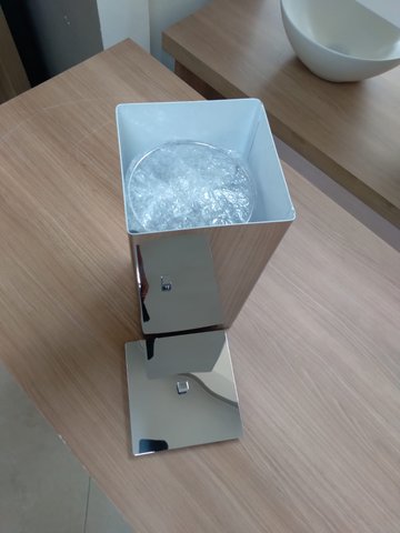 Lixeira Inox 13x13x29 Tampa Removivel 14220