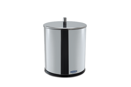 Lixeira Inox com Tampa 3,2 Litros - Decorline Lixeiras Ø 15,5 x 20 cm 3030/201 BRINOX