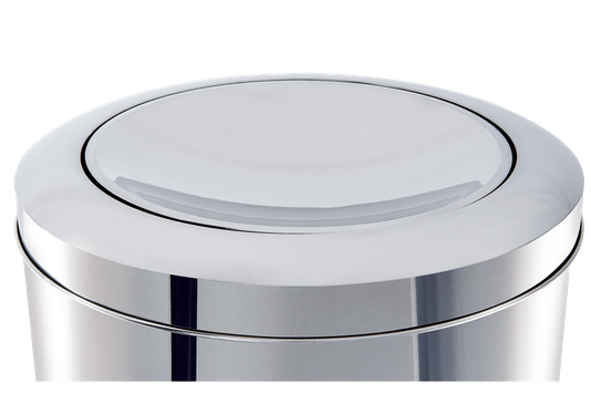 Lixeira Inox com Tampa Basculante 3,2 Litros - Decorline Lixeiras Ø 15,5 x 17 cm 3032/201 BRINOX