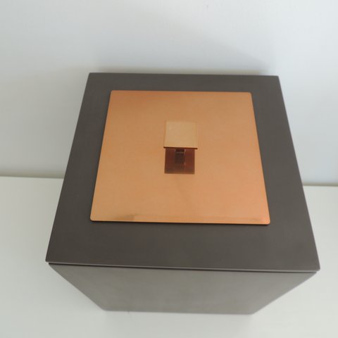 Lixeira Marrom Fosco / Tampa Red Gold 22x22x25 8 litros