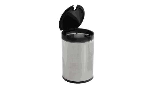 Lixeira Press Inox com Tampa 4 Litros - Decorline Lixeiras Ø 17 x 25 cm -  3050/252 BRINOX