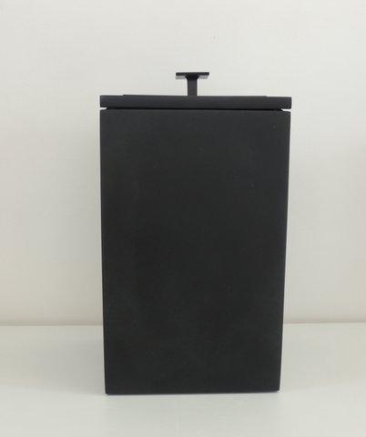 Lixeira Preto Fosco / Tampa Preto Fosco 15x15x25 4 litros