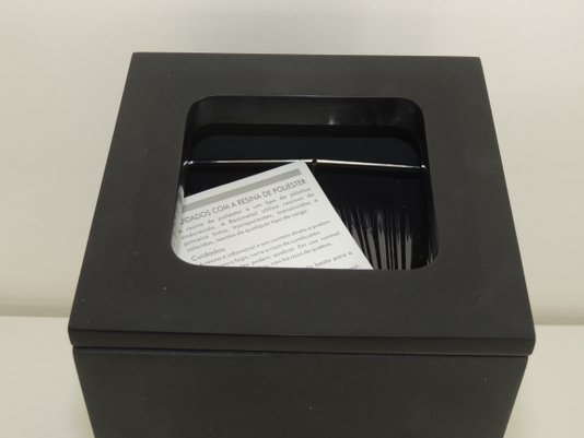 Lixeira Preto Fosco / Tampa Preto Fosco 15x15x25 4 litros