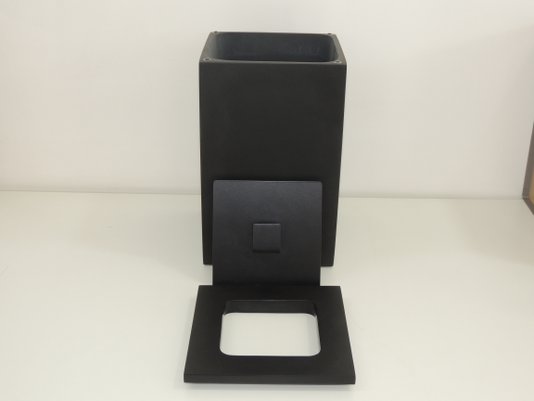 Lixeira Preto Fosco / Tampa Preto Fosco 15x15x25 4 litros