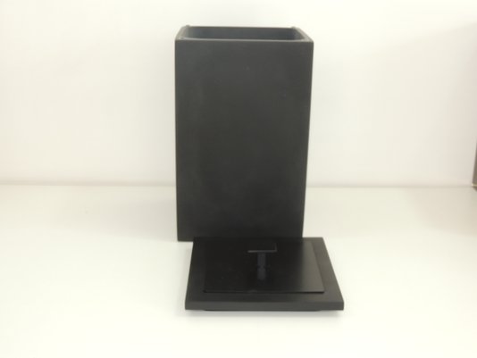 Lixeira Preto Fosco / Tampa Preto Fosco 15x15x25 4 litros
