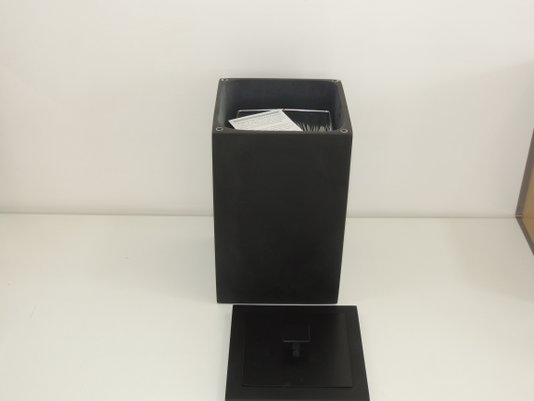 Lixeira Preto Fosco / Tampa Preto Fosco 15x15x25 4 litros