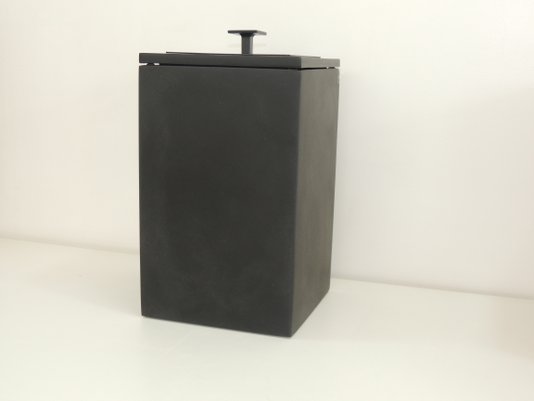 Lixeira Preto Fosco / Tampa Preto Fosco 15x15x25 4 litros