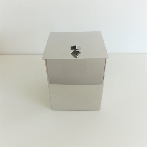 Lixeira Inox 18x18x23 Tampa Articulavel  2189