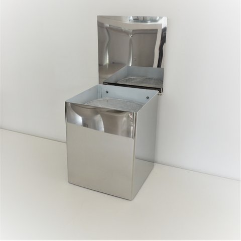 Lixeira Inox 18x18x23 Tampa Articulavel  2189