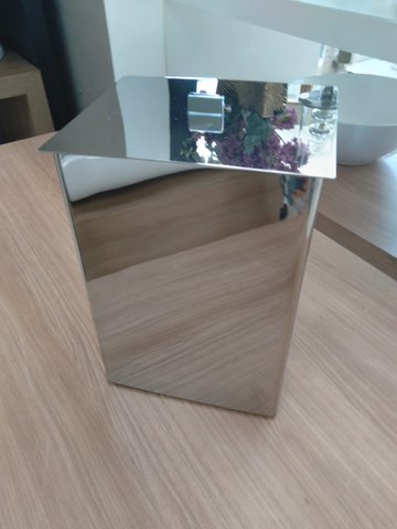 Lixeira Inox 15x18x25 Tampa Removivel 14205