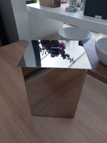 Lixeira Inox 15x18x25 Tampa Removivel 14205