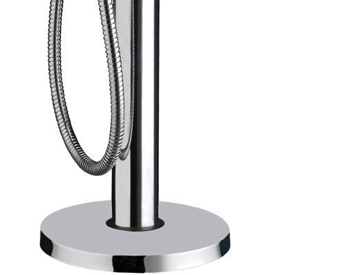 Misturador Monocomando de Piso para Banheira com ducha manual cromado