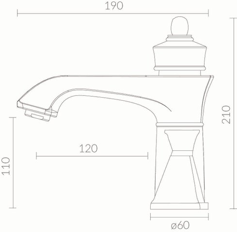 Misturador Duplocomando para Lavatorio Bronze Escovado RB8996 Rubinettos