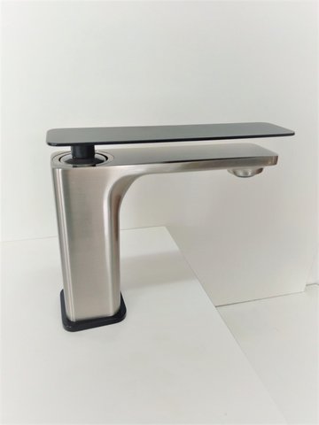 Misturador Monocomando Aço escovado e Black matte RB8113 Rubinettos