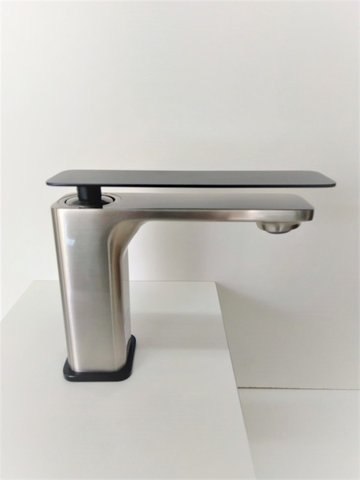Misturador Monocomando Aço escovado e Black matte RB8113 Rubinettos