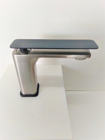 Misturador Monocomando Aço escovado e Black matte RB8113 Rubinettos