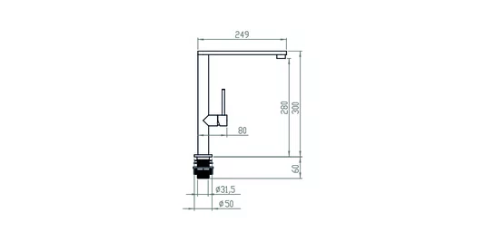 Misturador Monocomando Grey 20.04.20020 DeBacco