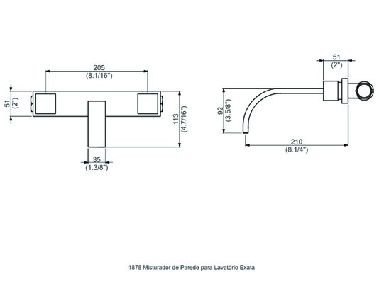 Misturador para Lavatório Exata 1878 C84 cromado PERFLEX