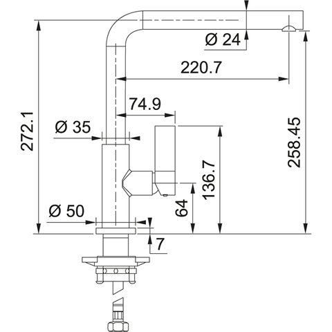 Monocomando Linea CT9016C Fosco 16854 Franke