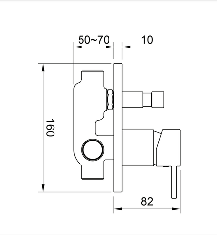 Monocomando para Chuveiro ou Banheira com Desviador Loop DK5168MW Doka