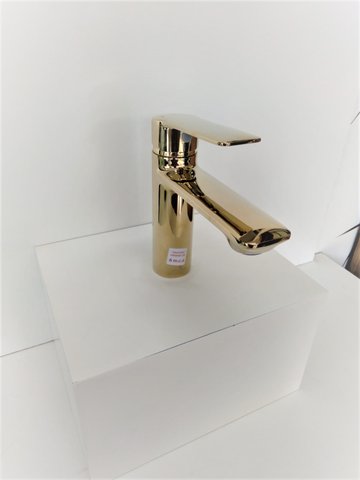 Monocomando para lavatorio Basica dourado KR655 bica baixa Kromma