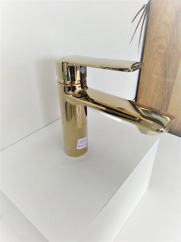 Monocomando para lavatorio Basica dourado KR655 bica baixa Kromma