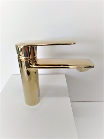 Monocomando para lavatorio Basica dourado KR655 bica baixa Kromma