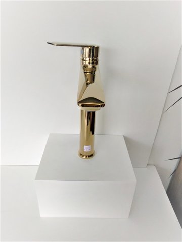 Monocomando para lavatorio Basica dourado KR659 Bica alta Kromma