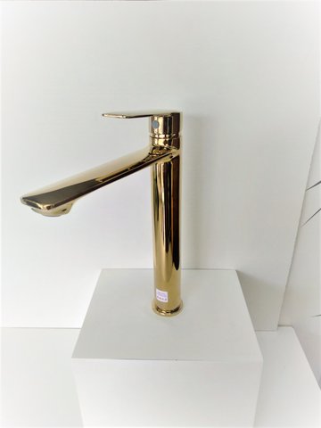 Monocomando para lavatorio Basica dourado KR659 Bica alta Kromma