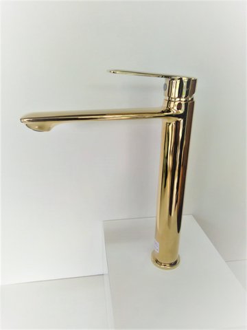Monocomando para lavatorio Basica dourado KR659 Bica alta Kromma