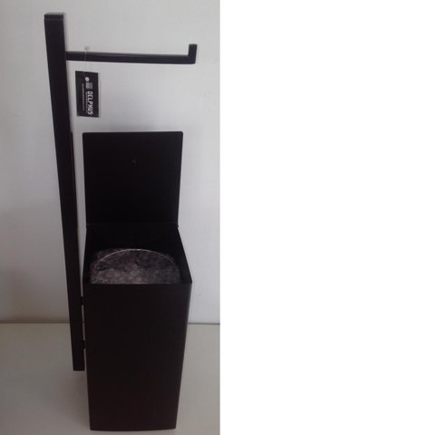 Papeleira de Chão com Lixeira Articulável Black