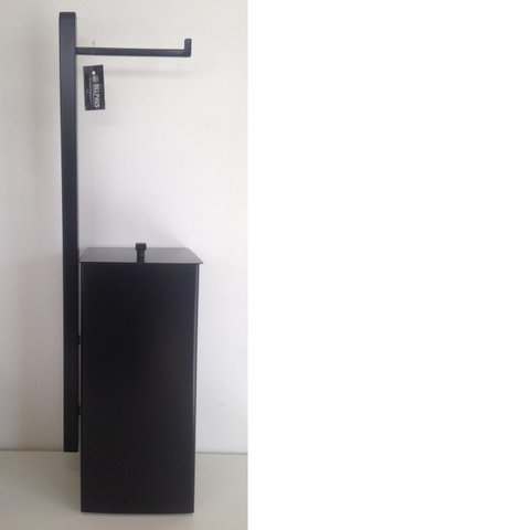 Papeleira de Chão com Lixeira Articulável Black