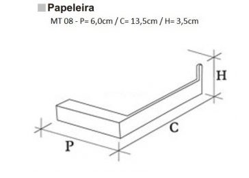 Papeleira Metric Preto Fosco MT038 Cony