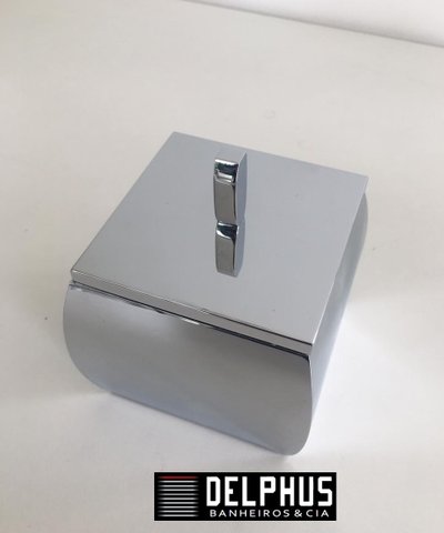 Porta Algodão Meia Lua 8271 Cromado