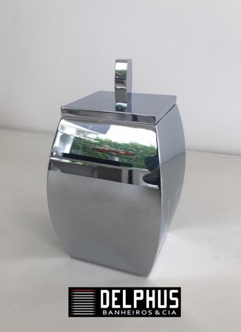 Porta Cotonete MEIA LUA 8272 Cromado ROGEART