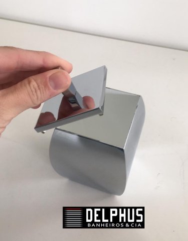 Porta Cotonete MEIA LUA 8272 Cromado ROGEART