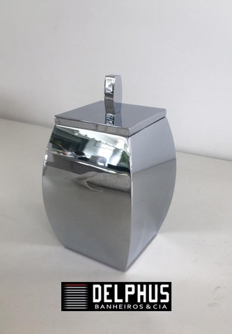 Porta Cotonete MEIA LUA 8272 Cromado ROGEART