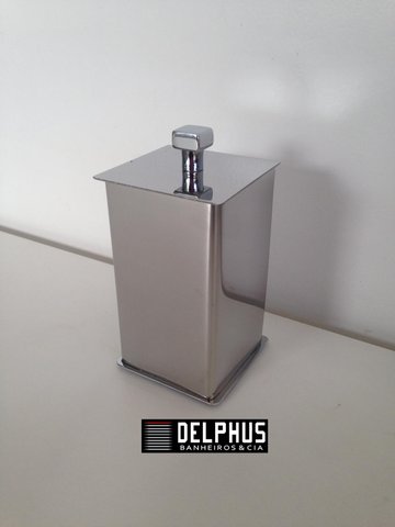 Porta Cotonete Quadrado em Inox 849 IMF