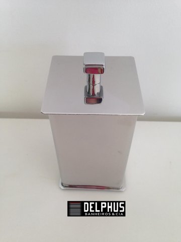 Porta Cotonete Quadrado em Inox 849 IMF