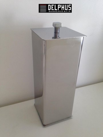 Porta Escova Dental Quadrado 2187 em Aço Inox Polido