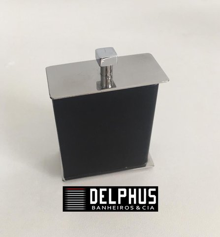 Porta Fio Dental Preto com Inox