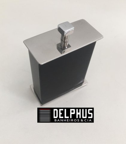 Porta Fio Dental Preto com Inox