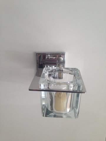 Porta vela polido/cromo/polido Jazz BA 047.224 Zen Design