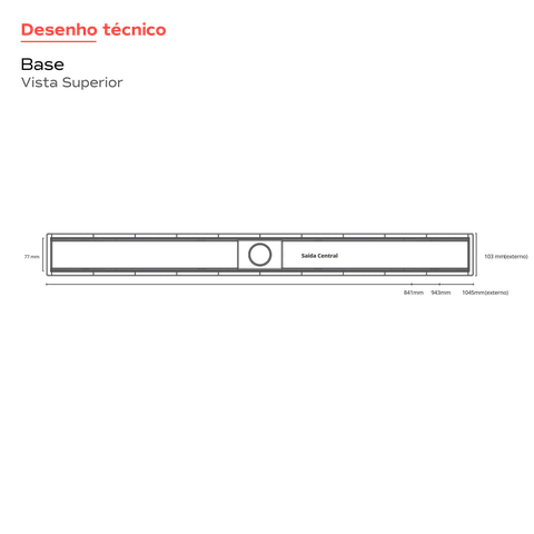 Ralo linear Royal oculto 90cm