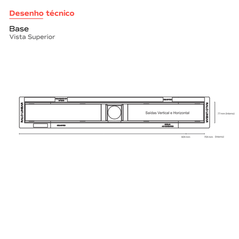 Ralo linear Smart oculto 70cm